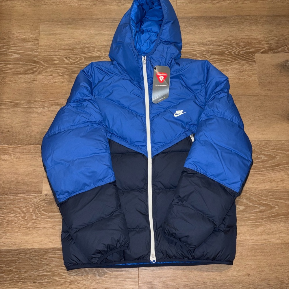 Nike StormFIT Windrunner PRIMALOFT Puffer Down Jacket Men's Size Large Blue New